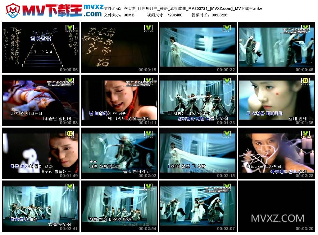 李贞贤-月亮啊月亮_韩语_流行歌曲_MA303721